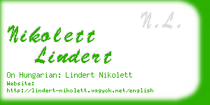 nikolett lindert business card